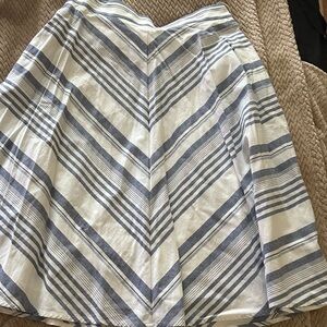 Striped Blue and White Women's Skirt